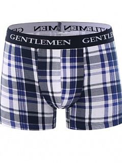Боксеры на пришивной резинке Gentlemen DT7823гсбТм Фиолетово-серая_клетка